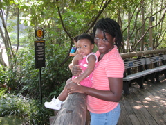 Enjoying time with mommy