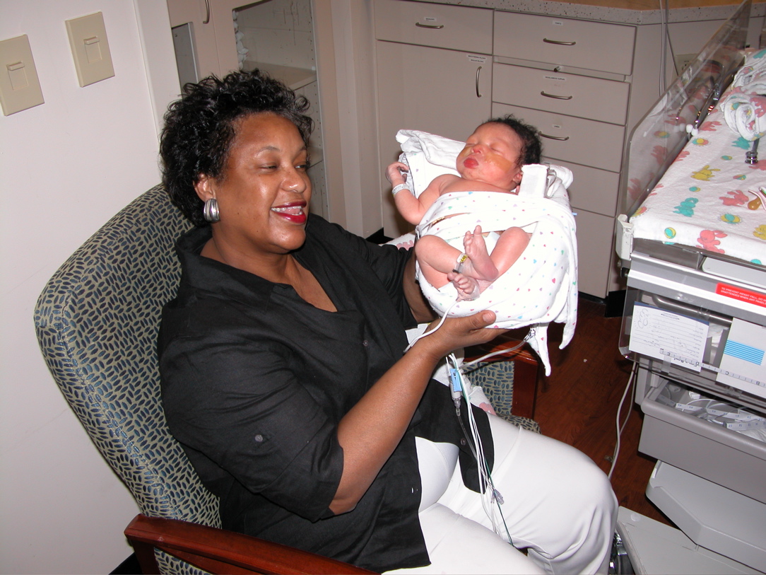 With grandma