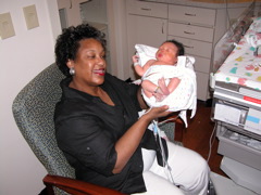 With grandma