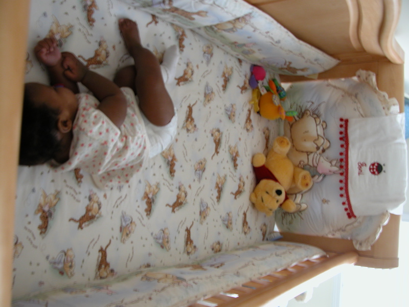 Sleeping in crib