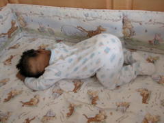sleeping and crawling
